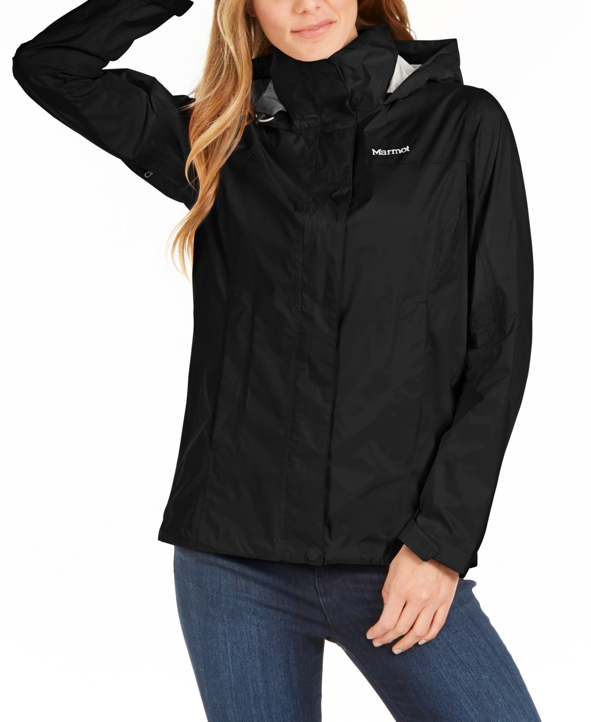Marmot Women's Precip Eco रेन जैकेट ब्लैक साइज़ X-स्मॉल