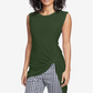RACHEL Rachel Roy Women's Twisted High Low Top Green Size Medium