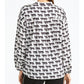 RACHEL Rachel Roy Women's Button Down Leopard Print Blouse Black Size Small