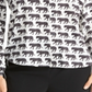 RACHEL Rachel Roy Women's Button Down Leopard Print Blouse Black Size Small