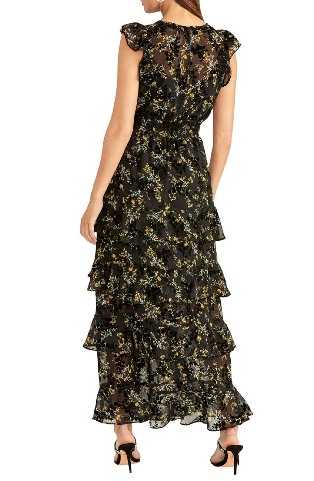 Rachel Roy Women's Maxi Dress Issa Texture Print Black Size 12