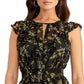 Rachel Roy Women's Maxi Dress Issa Texture Print Black Size 12