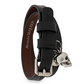Alexander Mcqueen Men's Embossed Leather Double Wrap Skull Bracelet Black Size Regular
