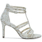 Adrianna Papell Women's Adara Fabric Open Toe Special Shoes Gold Size 8.5 M