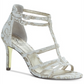 Adrianna Papell Women's Adara Fabric Open Toe Special Shoes Gold Size 8.5 M