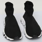 Balenciaga Women's Mid Speed Sock Sneaker Black Size 8