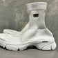 Balenciaga Women's Speed 3.0 निट सॉक स्नीकर्स व्हाइट साइज़ 9