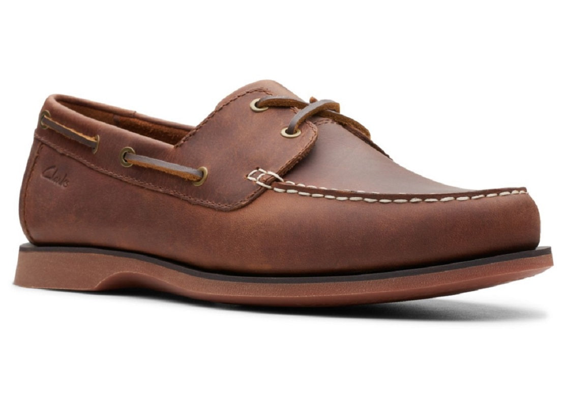 Clarks Men's Port View Boat Shoes Brown Size 8.5 M