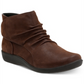 Clarks Women's Sillian Sway Round Toe Leather Ankle Boot Brown Size 8 M