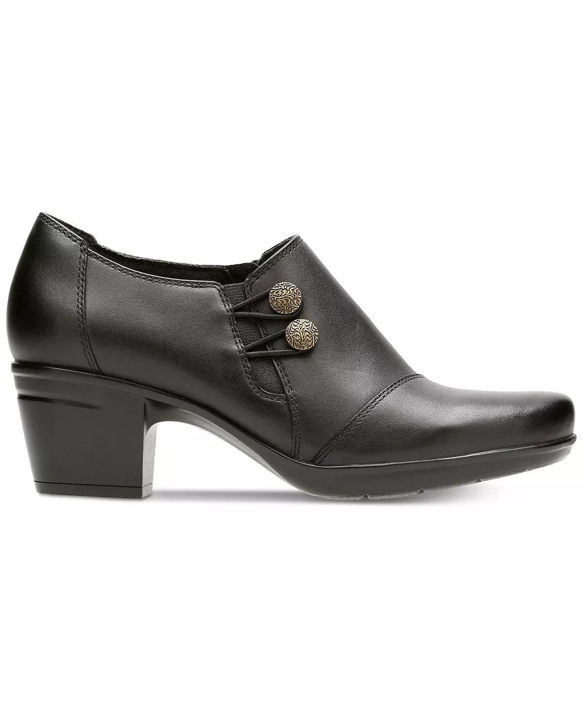 Clarks Women's Emslie Warren Leather Shooties Black Size 9 M