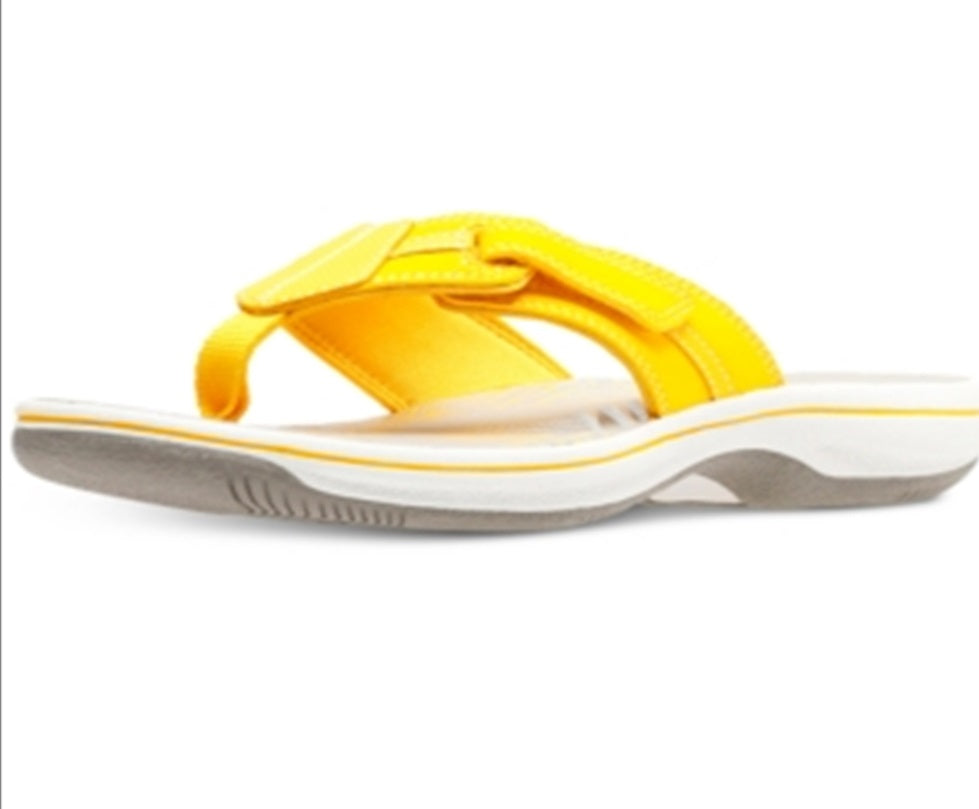 Clarks Women's Brinkley Bree Flip Flops Yellow Size 12 M