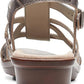 Clarks Women's Pewter Metallic Loomis Katey Leather Sandal Gray Size 8.5 M