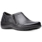 Clarks Women's Cora Giny Cushioned Zip Loafer Flats Shoes Black Size 9 M