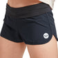 Roxy Women's Foldover Board Short Swimsuit Black Size Small