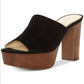 Jessica Simpson Women's Camree Suede Open Toe Platform Pumps Black Size 7 M