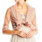 Adrianna Papell Women's Organza Wrap Jacket Beige Size Large