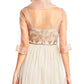 Adrianna Papell Women's Organza Wrap Jacket Beige Size Large