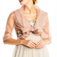 Adrianna Papell Women's Organza Wrap Jacket Beige Size Large