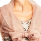 Adrianna Papell Women's Organza Wrap Jacket Beige Size Large