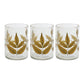 Dried Leaf Glass Candle Holder (Set of 3)