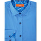 Tallia Men's Striped Performance Stretch Slim Fit Dress Shirt Blue Size 15.5x32-33