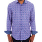 Tallia Men's Slim Fit Long Sleeve Shirt With Face Mask Blue Size Medium
