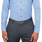 Construct Men's Slim Fit Plaid Cooling Comfort Dress Shirt Purple Size Small