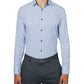 Construct Men's Slim Fit Micro Print Cooling Comfort Dress Shirt Blue Size Small