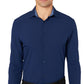 Construct Men's Slim Fit Solid Performance Stretch Dress Shirt Blue Size X-Large