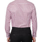 Construct Men's Slim Fit Performance Stretch Cooling Comfort Check Print Dress Shirt Red Size Medium