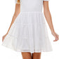 Crystal Doll Junior's Clip Dot Smocked Dress White Size Medium