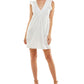 Crystal Doll Junior's Eyelet Shift Dress White Size X-Small