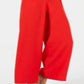 Donna Ricco Women's Halter Chain Neck Keyhole Front Sleeveless Zipper Back Pockets Solid Crepe Jumpsuit Red Size 4