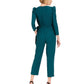 Julia Jordan Women's Puff Shoulder Jumpsuit Green Size 2