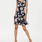 Robbie Bee Women's Triple Ruffle Fit & Flare Dress Blue Size Petite Large