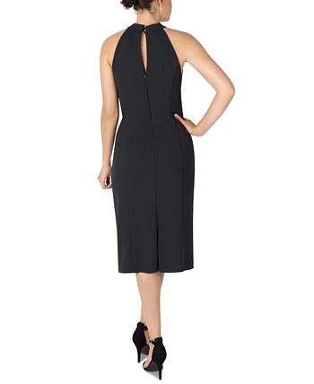 Julia Jordan Women's Twist Neck Sheath Dress Black Size 14
