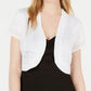 Robbie Bee Women's Short Sleeve Bolero White Size Petite Small