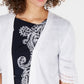 Robbie Bee Women's Short Sleeve Eyelet Trim Shrug White Size Petite Medium