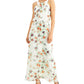 Robbie Bee Women's Chiffon Maxi Dress White Size 12Petite