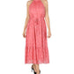 Donna Ricco Women's Halter Neck Midi Dress Orange Size 6