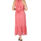 Donna Ricco Women's Halter Neck Midi Dress Orange Size 6