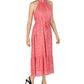 Donna Ricco Women's Halter Neck Midi Dress Orange Size 6