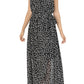 Donna Ricco Women's Halter Neck Hi Low Maxi Dress Black Size 8