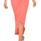 Julia Jordan Women's Knot Neck Tulip Hem Midi Dress Orange Size 12