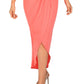 Julia Jordan Women's Knot Neck Tulip Hem Midi Dress Pink Size 14