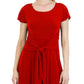 Robbie Bee Women's High Low Midi Dress Red Size Large