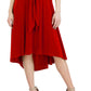 Robbie Bee Women's High Low Midi Dress Red Size Large