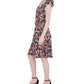 Robbie Bee Women's Ruffle Jersey Dress Black Size Petite Medium