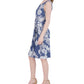 Robbie Bee Women's Paisley Print Side Tie Dress Blue Size Petite Small