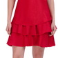 Robbie Bee Women's Bow Neck Tiered Hem Trapeze Dress Red Size 6 Petite